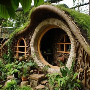 Zbuduj z toreb Superadobe dom Hobbita z workiem Earthbag
